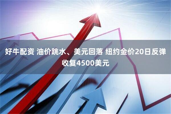 好牛配资 油价跳水、美元回落 纽约金价20日反弹收复4500美元